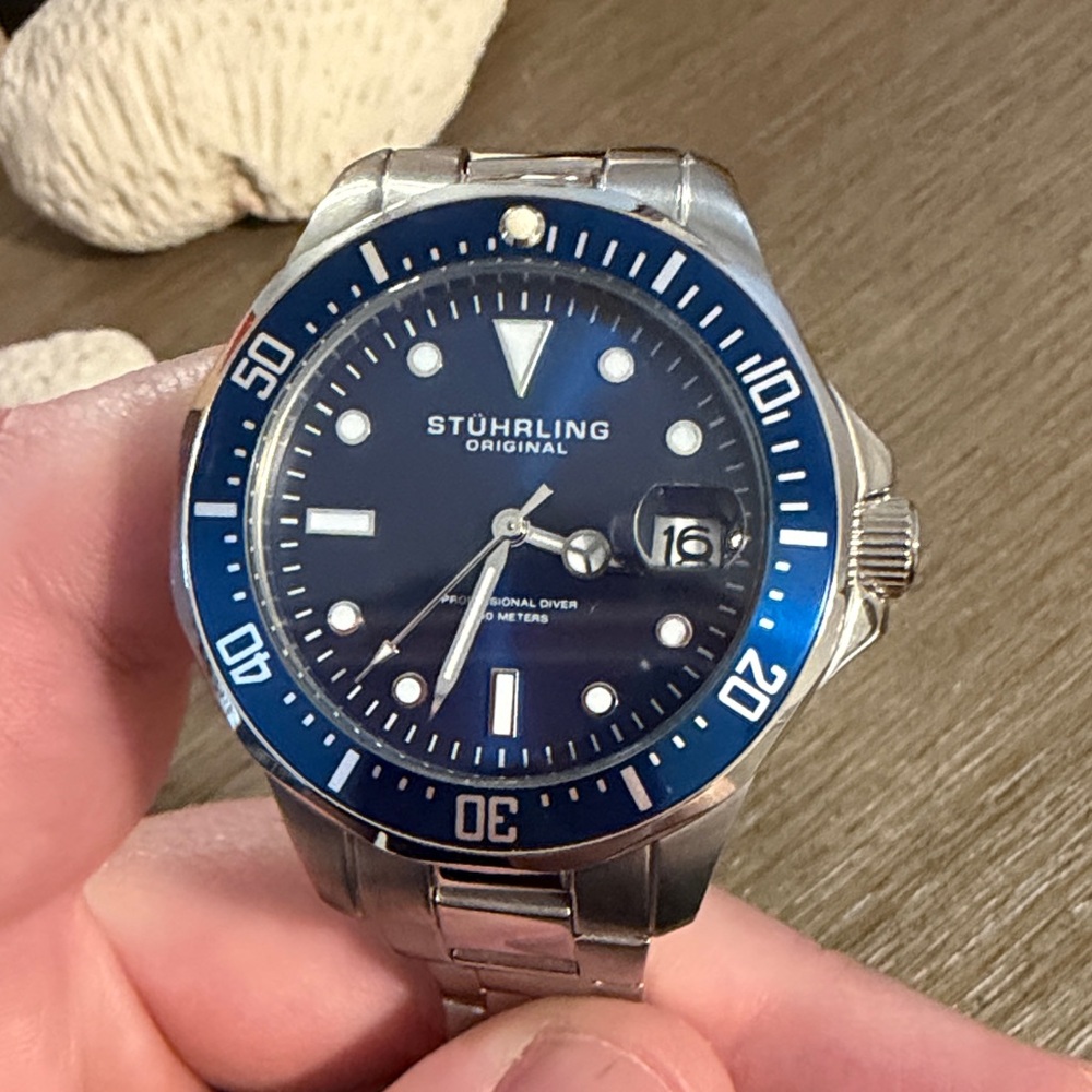 Stuhrling Silver Dive Watch